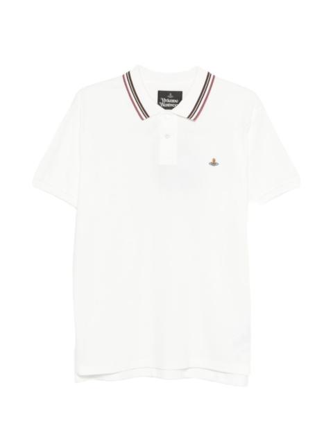 striped-collar polo