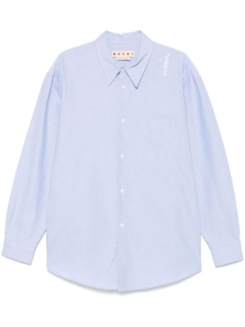 logo-embroidered shirt