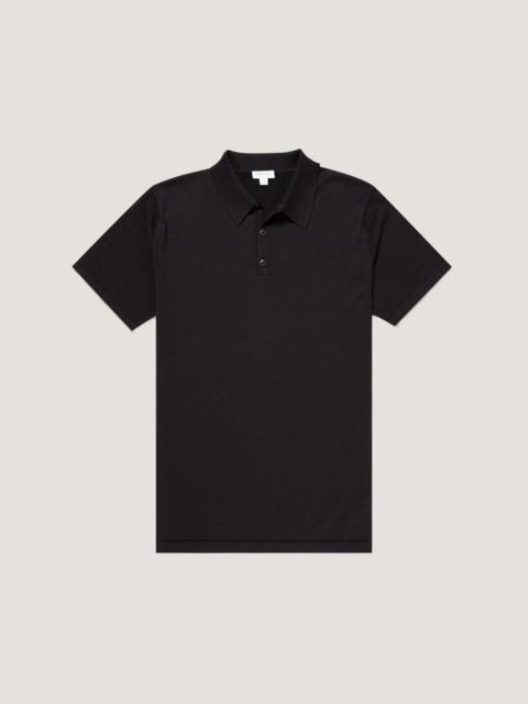 Sea Island Cotton Knit Polo Shirt