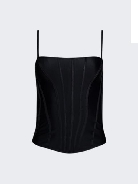 Boned Stretch Top Black