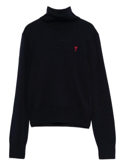 heart-logo turtleneck sweater