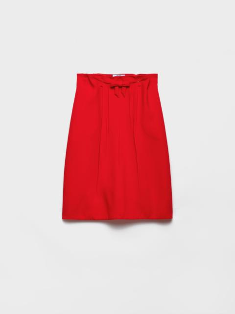 Melange natté midi skirt