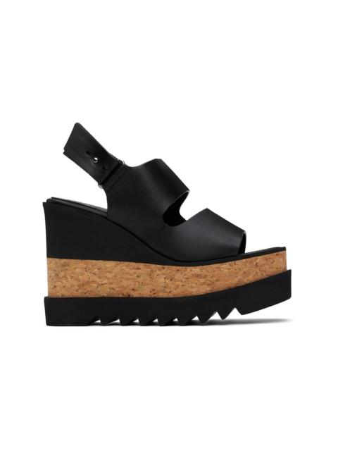 Black Elyse Alter Mat Platform Heeled Sandals