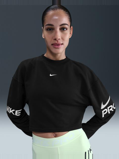 Nike Pro Women's Dri-FIT Loose Crew-Neck French Terry Sweatshirt
