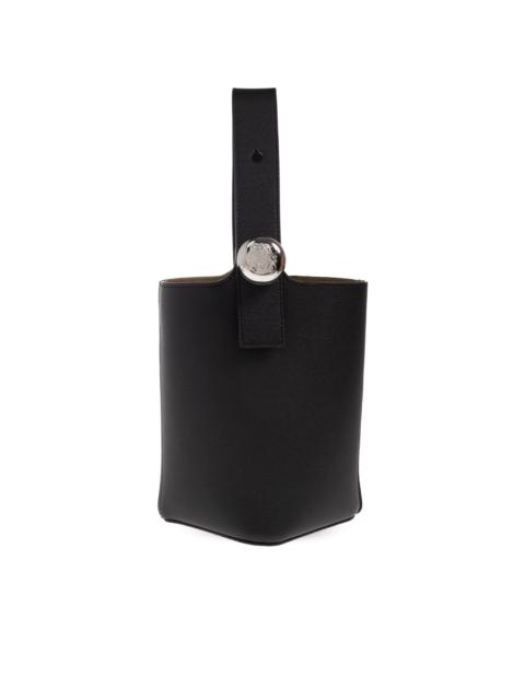 leather top-handle mini bag