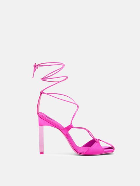 ''ADELE'' FUCHSIA LACE-UP SANDAL