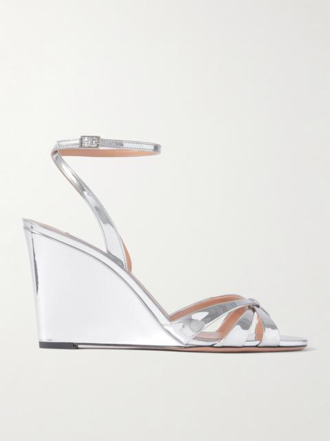 Tati 85 Metallic Leather Wedge Sandals