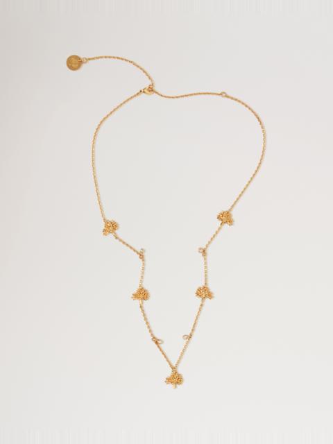 Mulberry Tree Charm Necklace
Gold Plated Brass
