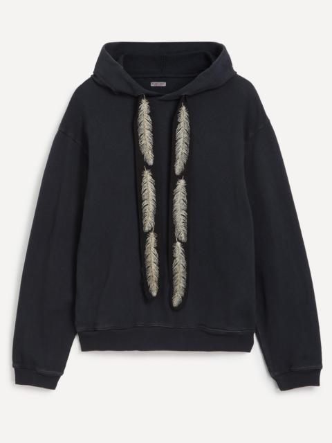 Knit Feather Cord Hoodie