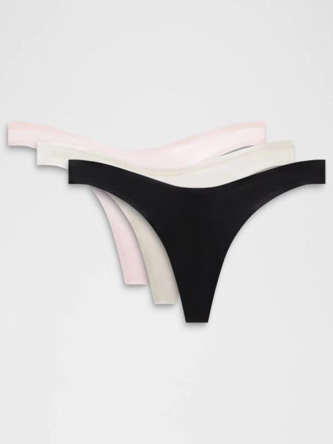 Wundermost Ultra-Soft Nulu Dipped-Waist Thong Underwear *3 Pack