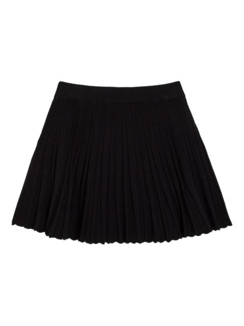 pleated mini skirt