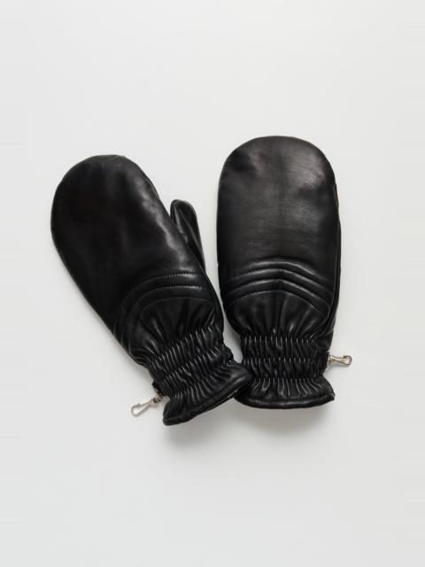 Spheric Mittens Black Nappa Leather