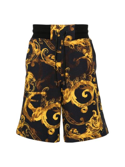 Barocco-print cotton track shorts
