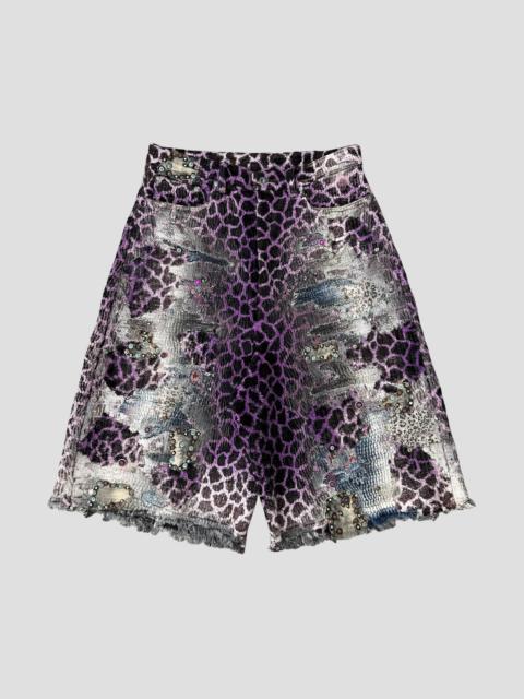 GIRAFFE ECO FUR BORO x STUDS BAGGY SHORTS