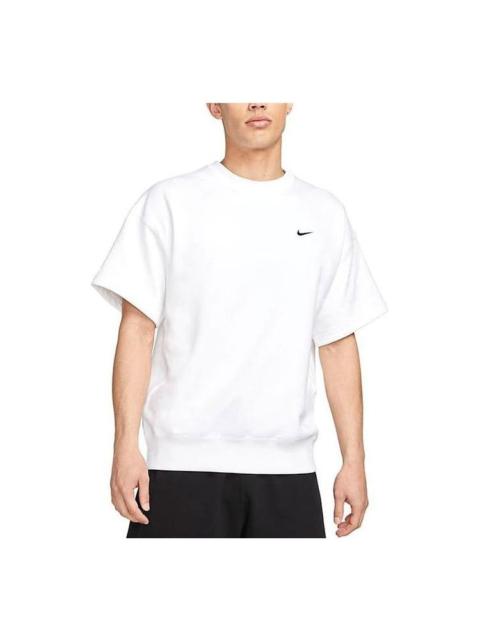 Nike Solo Swoosh Men's Short Sleeve French Terry Top 'White' DX0881-100