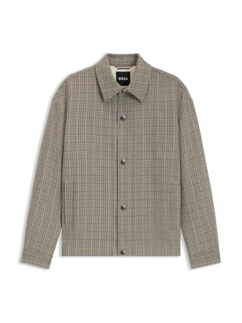 RELAXED-FIT OVERSHIRT IN PADDED STRETCH FABRIC