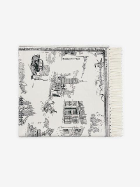 London Landmarks Cashmere Wool Blanket