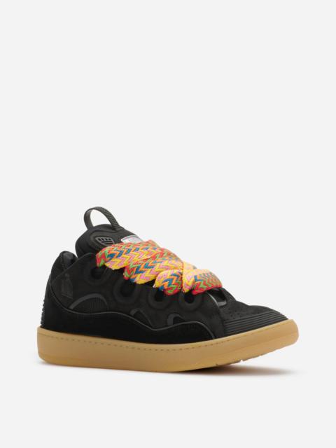 LEATHER CURB SNEAKERS