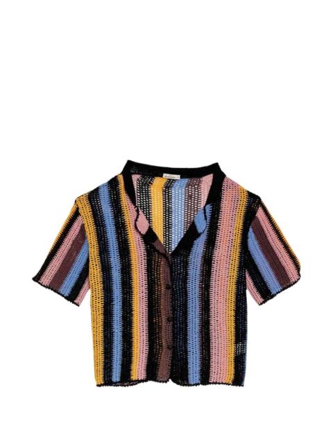 Axel stripe crochet shirt