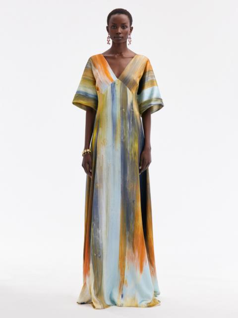 ABSTRACT BRUSHSTROKE MAROCAINE GOWN