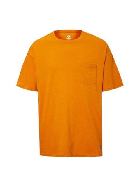 Men's Converse Renew Solid Color Loose Pocket Short Sleeve Yellow 10020016-A04