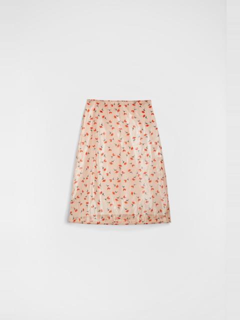 Technical Organdy Printed Skirt