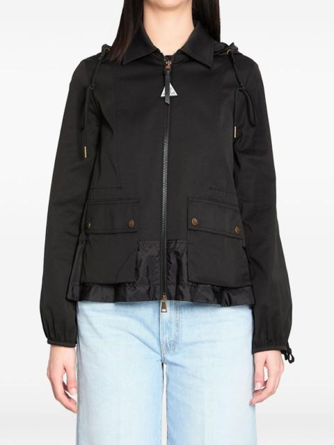 removable hood flap pocket jacket