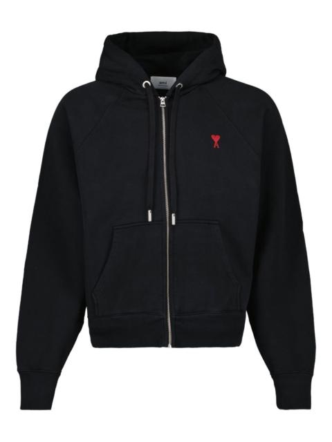 Ami de Coeur-embroidered zip-up hoodie