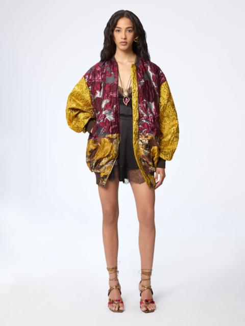 Jacquard Patchwork Bomber