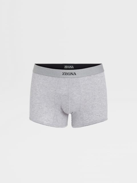GREY MÉLANGE COTTON TRUNKS