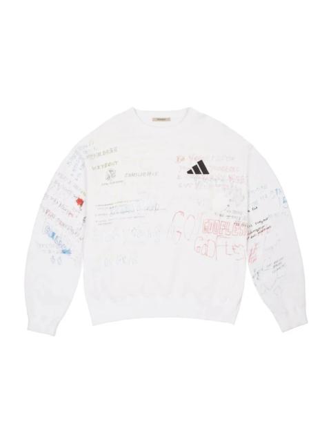Yeezy Scribble Hand Drawn Crewneck Arctic
