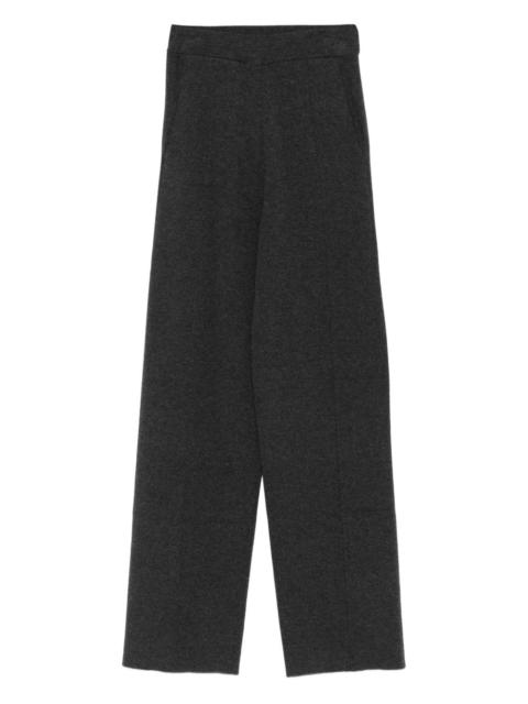 flat-front side-pocket trousers