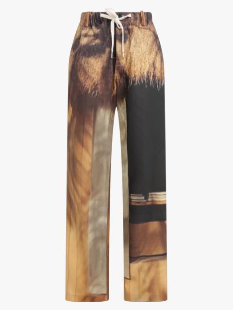 RELAXED PRINT COMFORT PANTS CABIN | BEIGE