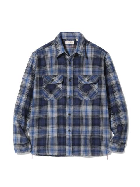 SC29584 Fiction Romance Herringbone Twill Check Work Shirt Navy