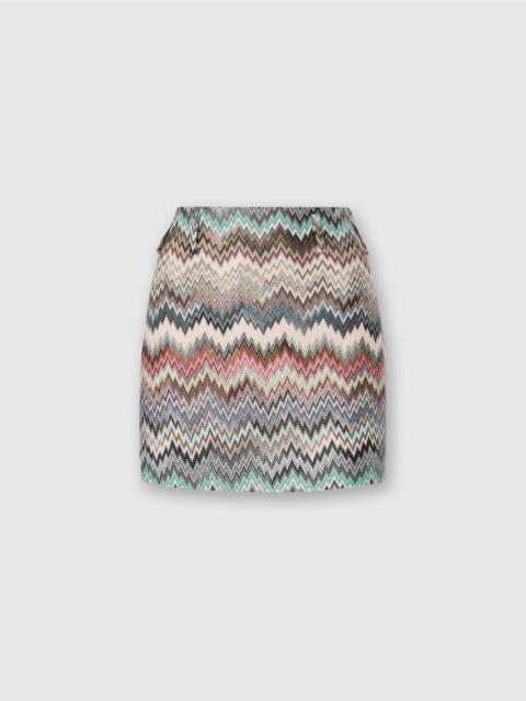 Mini Skirt with Snake Pattern