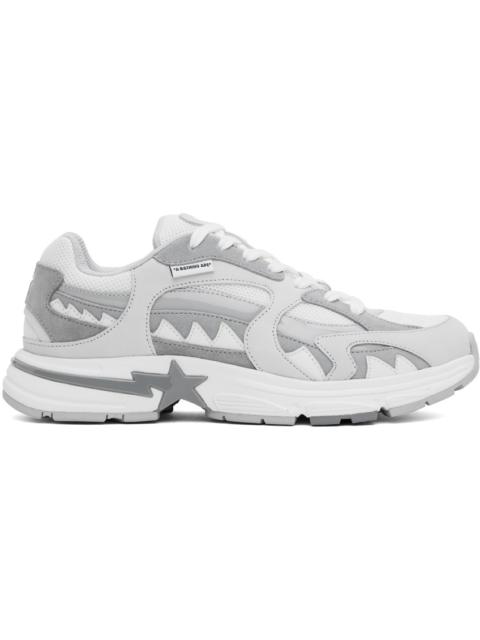 White & Gray Sports Runner M2 Sneakers