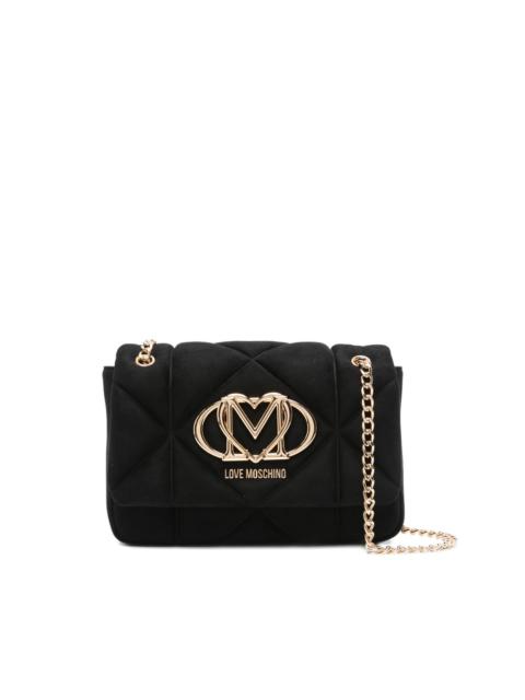 quilted logo-plaque cross body bag