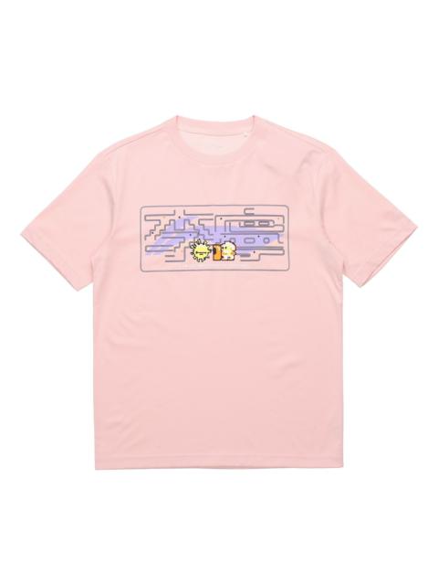 Li-Ning Cartoon Graphic Loose Fit T-shirt 'Pink' AHSR340-14