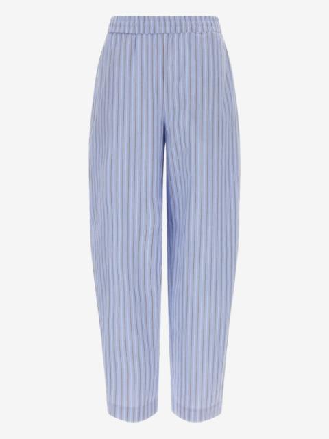 striped cotton trousers