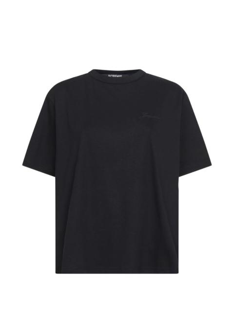 logo-embroidered T-shirt