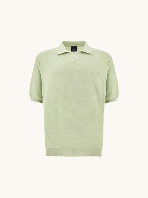OPEN‑COLLAR POLO IN PIUMA COTTON