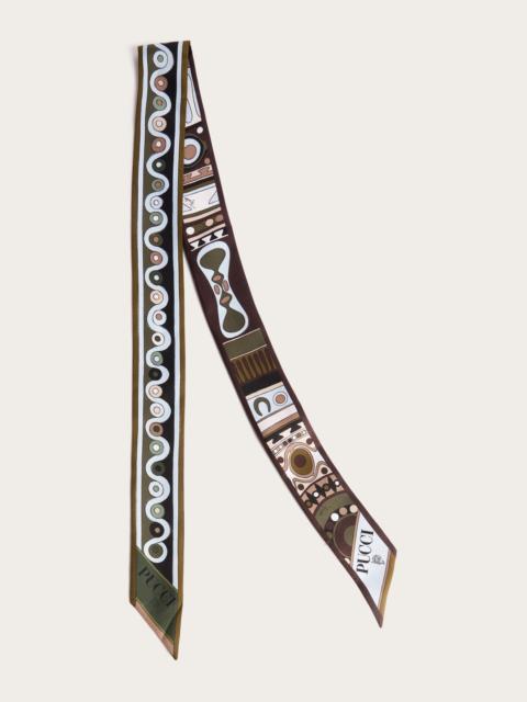 MIXED PRINT SILK TWILL SCARF