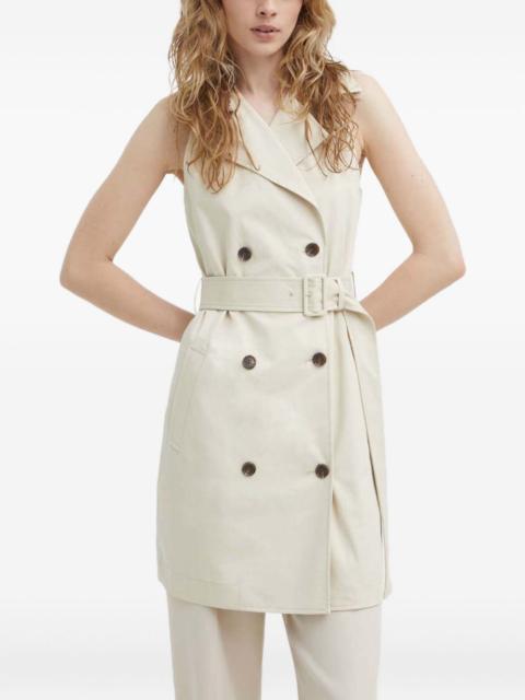 button-up belted-detail jacket