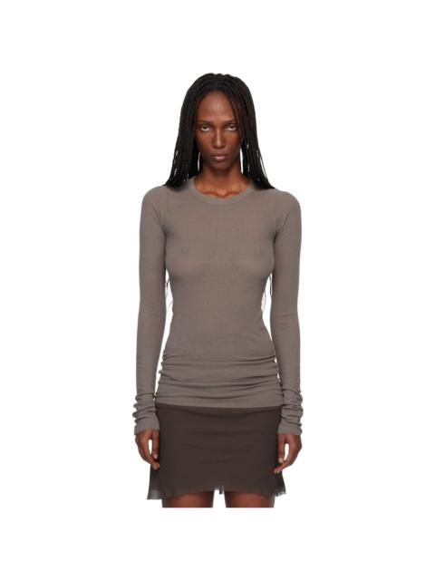 Gray Temple Rib LS T-shirt