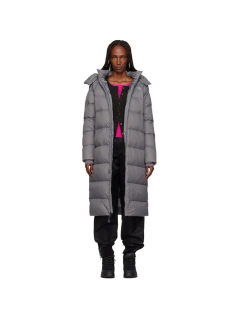 Gray City Long Hooded Down Jacket