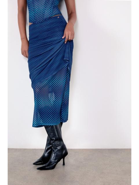 MARIA SKIRT - WARPED DOT COBALT