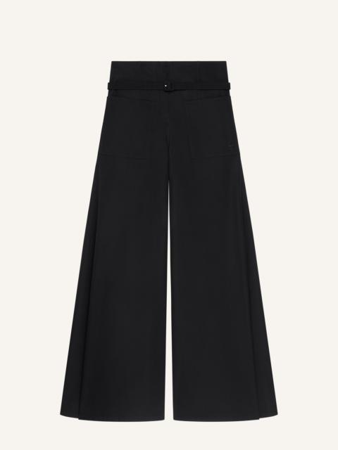 COTTON CANVAS PALAZZO PANTS