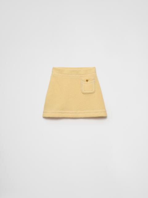 Cashmere miniskirt