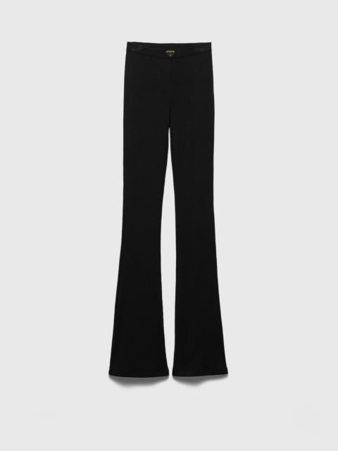 Ribbed knit jersey pants