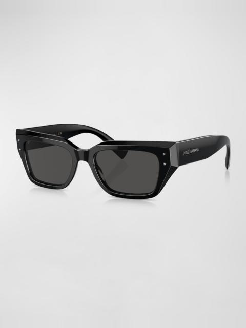 Sharp Acetate & Plastic Cat-Eye Sunglasses